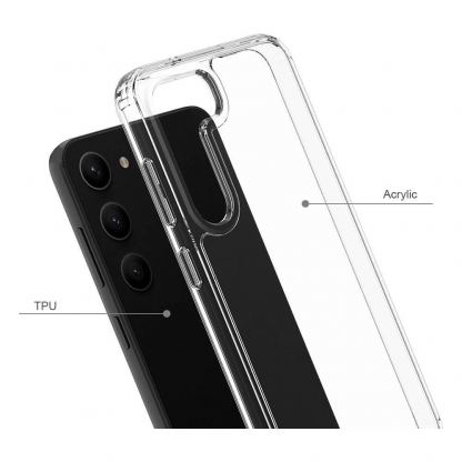 Tech-Protect Flexair Hybrid Case - хибриден удароустойчив кейс за Samsung Galaxy S23 (прозрачен)  2