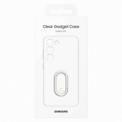 Samsung Clear Gadget Cover EF-XS911CT оригинален поликарбонатов кейс с поставка за Samsung Galaxy S23 (прозрачен) 2