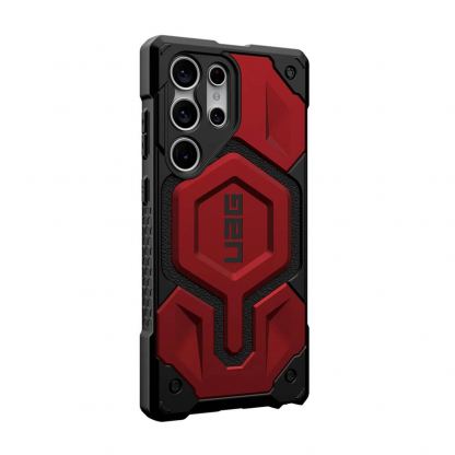 Urban Armor Gear Monarch Pro Case - удароустойчив хибриден кейс за Samsung Galaxy S23 Ultra (черен-червен) 3