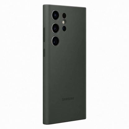 Samsung Silicone Cover Case EF-PS918TGE- оригинален силиконов кейс за Samsung Galaxy S23 Ultra (тъмнозелен) 3