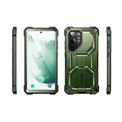 i-Blason SUPCASE ArmorBox Case - удароустойчив хибриден кейс с вграден протектор за дисплея за Samsung Galaxy S23 Ultra (зелен) 3