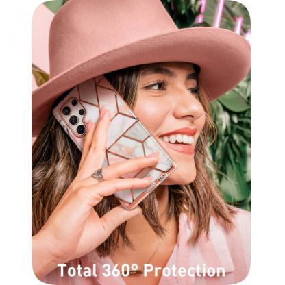 i-Blason Cosmo SupCase Protective Case - удароустойчив хибриден кейс с вграден протектор за дисплея за Samsung Galaxy S23 Ultra (бял) 9
