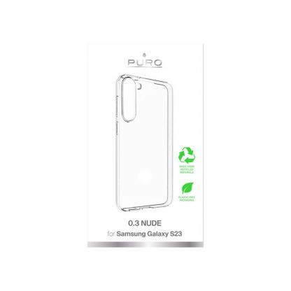 Puro 0.3 Nude Case - тънък силиконов (TPU) калъф (0.30 mm) за Samsung S23 (прозрачен) 2