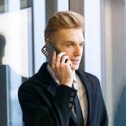 Dux Ducis Hivo Genuine Leather Flip Wallet Case - кожен калъф от естествена кожа с поставка и отделение за кр. карти за Samsung Galaxy S23 (черен) 8