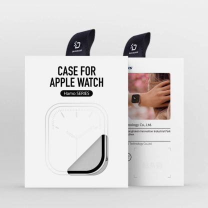 Dux Ducis Hamo Hard Case - качествен твърд кейс с вграден стъклен протектор за дисплея на Apple Watch Ultra 49мм (сребрист) 5
