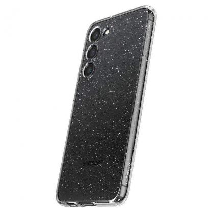 Spigen Liquid Crystal Glitter Case - тънък силиконов (TPU) калъф за Samsung Galaxy S23 (прозрачен) 8