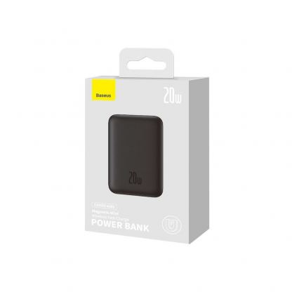 Baseus Magnetic Wireless Charging Power Bank 10000 mAh 20W (PPCX070001) - преносима външна батерия с USB-C порт и безжично зареждане с MagSafe (черен) 13