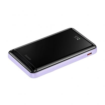 Baseus Magnetic Wireless Charging Power Bank 10000 mAh 20W (PPCX080005) - преносима външна батерия с USB-C порт и безжично зареждане с MagSafe (лилав) 10
