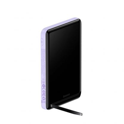 Baseus Magnetic Wireless Charging Power Bank 10000 mAh 20W (PPCX080005) - преносима външна батерия с USB-C порт и безжично зареждане с MagSafe (лилав) 11