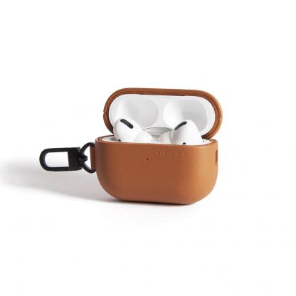 Mujjo Echelon Leather Case - кожен (ествествена кожа) кейс за Apple Airpods Pro 2 (кафяв) 2