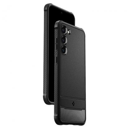 Spigen Rugged Armor Case - тънък качествен силиконов (TPU) калъф за Samsung Galaxy S23 (черен) 9