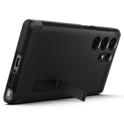 Spigen Tough Armor Case - хибриден кейс с най-висока степен на защита за Samsung Galaxy S23 Ultra (черен) 10