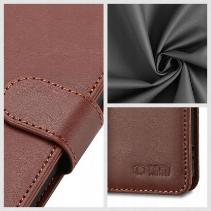 Tech-Protect Wallet Leather Flip Case - кожен калъф, тип портфейл за Samsung Galaxy S23 Plus (черен) 3