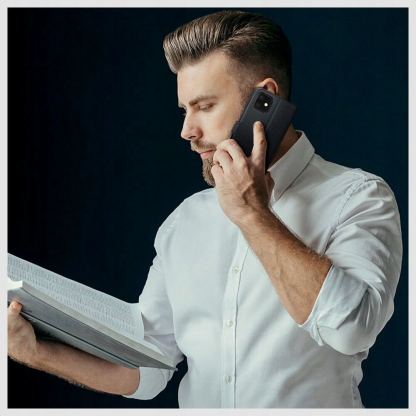 Tech-Protect Wallet Leather Flip Case - кожен калъф, тип портфейл за Samsung Galaxy S23 Plus (черен) 5