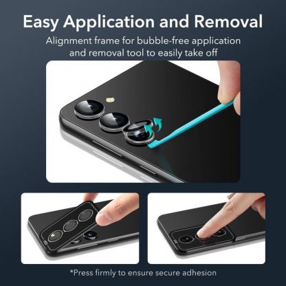 ESR Camera Lens Protector - предпазни стъклени защитни лещи за камерата на Samsung Galaxy S23, Galaxy S23 Plus (прозрачен) 7