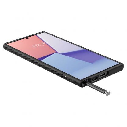 Spigen Liquid Air Case - силиконов (TPU) калъф с висока степен на защита за Samsung Galaxy S23 Ultra (черен) 10