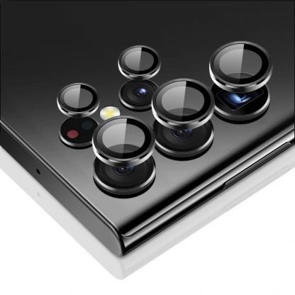 ESR Camera Lens Protector - предпазни стъклени защитни лещи за камерата на Samsung Galaxy S23 Ultra (черен-прозрачен) 3