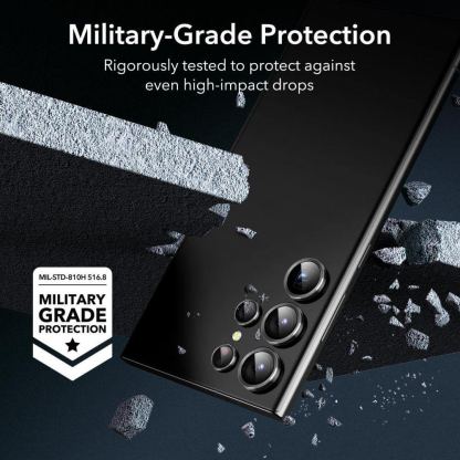 ESR Camera Lens Protector - предпазни стъклени защитни лещи за камерата на Samsung Galaxy S23 Ultra (черен-прозрачен) 4