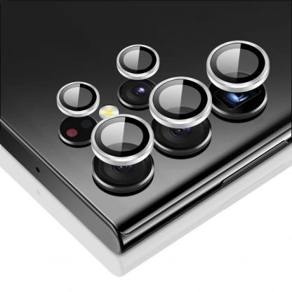ESR Camera Lens Protector - предпазни стъклени защитни лещи за камерата на Samsung Galaxy S23 Ultra (сребрист-прозрачен) 5