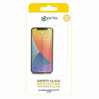 Prio 2.5D Tempered Glass - калено стъклено защитно покритие за дисплея на iPhone 14 Pro Max (прозрачен) (bulk) 3