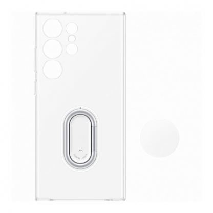 Samsung Clear Gadget Cover EF-XS918CT оригинален поликарбонатов кейс с поставка за Samsung Galaxy S23 Ultra (прозрачен) 10