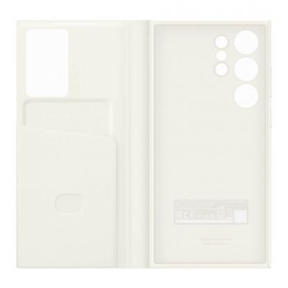 Samsung Galaxy S-View Wallet Cover EF-ZS918CU - оригинален калъф през който виждате информация от дисплея за Samsung Galaxy S23 Ultra (бял) 5