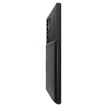 Spigen Slim Armor CS Case - хибриден кейс с отделение за кр. карти и най-висока степен на защита за Samsung Galaxy S23 Ultra (черен) 7