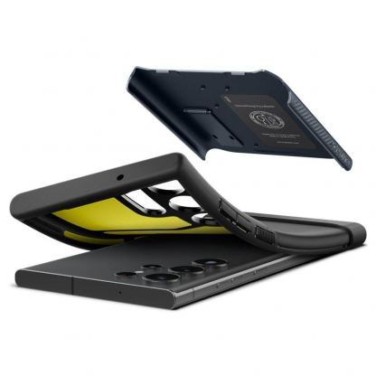 Spigen Slim Armor Case - хибриден кейс с висока степен на защита за Samsung Galaxy S23 Ultra (тъмнносив) 9