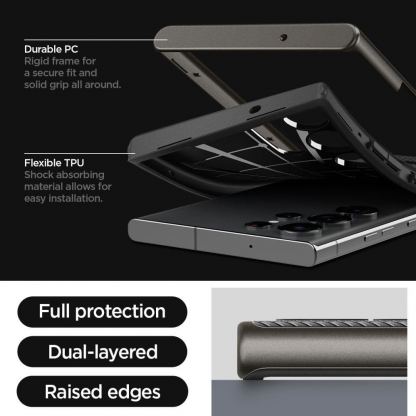Spigen Neo Hybrid Case - хибриден кейс с висока степен на защита за Samsung Galaxy S23 Ultra (сив) 12