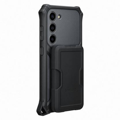 Samsung Rugged Gadget Cover EF-RS916CBEGWW - оригинален хибриден кейс със слот за карти и вградена поставка за Samsung Galaxy S23 Plus (черен-сив)  4