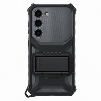 Samsung Rugged Gadget Cover EF-RS916CBEGWW - оригинален хибриден кейс със слот за карти и вградена поставка за Samsung Galaxy S23 Plus (черен-сив)  6