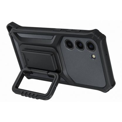 Samsung Rugged Gadget Cover EF-RS916CBEGWW - оригинален хибриден кейс със слот за карти и вградена поставка за Samsung Galaxy S23 Plus (черен-сив)  8