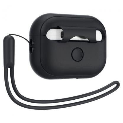 Spigen AirPods Pro 2 Silicone Fit Case - силиконов калъф с връзка за ръка за Apple AirPods Pro 2 (черен) 2