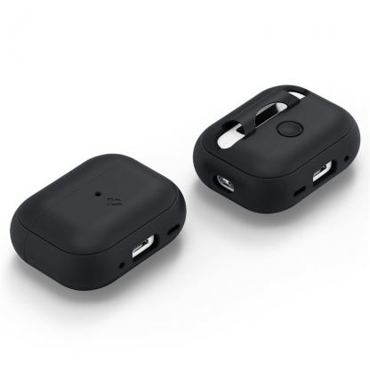 Spigen AirPods Pro 2 Silicone Fit Case - силиконов калъф с връзка за ръка за Apple AirPods Pro 2 (черен) 6