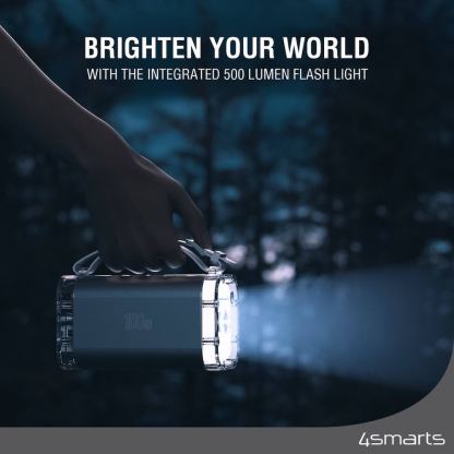 4smarts Power Bank Lucid Ultra 40000 mAh 100W - външна батерия с 2xUSB-A, 2xUSB-C и технология за бързо зареждане (черен) 5