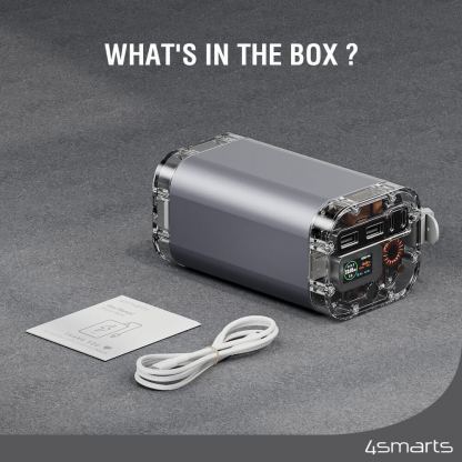 4smarts Power Bank Lucid Ultra 40000 mAh 100W - външна батерия с 2xUSB-A, 2xUSB-C и технология за бързо зареждане (черен) 8