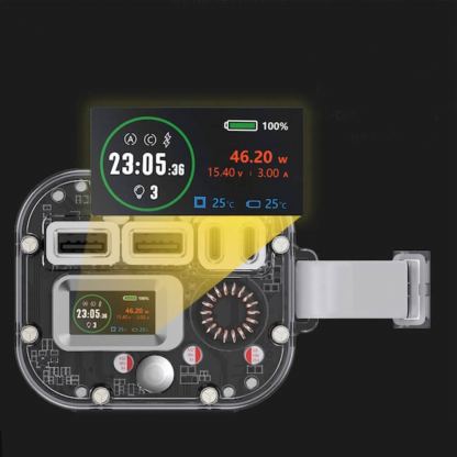 4smarts Power Bank Lucid Ultra 40000 mAh 100W - външна батерия с 2xUSB-A, 2xUSB-C и технология за бързо зареждане (черен) 9