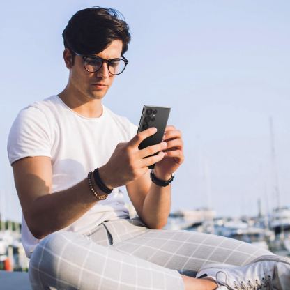 Spigen Optik Pro tR Ez Fit Lens Protector 2 Pack - 2 комплекта предпазни стъклени лещи за камерата на Samsung Galaxy S23 Ultra (черен) 8