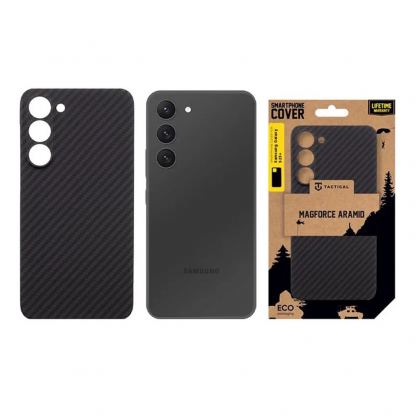 Tactical MagForce Aramid Case - кевларен кейс с MagSafe за Samsung Galaxy S23 Plus (черен)  3