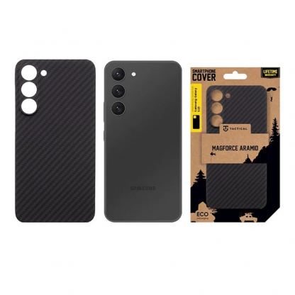 Tactical MagForce Aramid Case - кевларен кейс с MagSafe за Samsung Galaxy S23 (черен)  3
