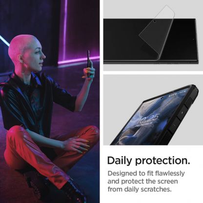 Spigen Neo Flex Solid Screen Protector 2 Pack - 2 броя защитни покрития за целия дисплей на Samsung Galaxy S23 Ultra (прозрачен) 15