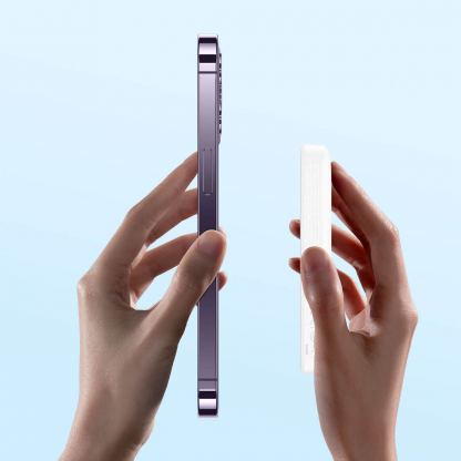 Baseus Magnetic Wireless Charging Power Bank 10000 mAh 20W (PPCX070002) - преносима външна батерия с USB-C порт и безжично зареждане с MagSafe (бял) 9