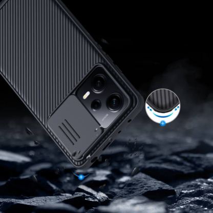 Nillkin CamShield Pro Case - хибриден удароустойчив кейс за Xiaomi Redmi Note 12 Pro 5G, Xiaomi Poco X5 Pro 5G (черен) 4