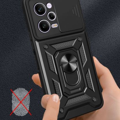 Tech-Protect CamShield Pro Hard Case - хибриден удароустойчив кейс с пръстен против изпускане за Xiaomi Redmi Note 12 Pro 5G, Xiaomi Poco X5 Pro 5G (черен) 4