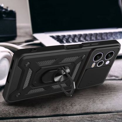 Tech-Protect CamShield Pro Hard Case - хибриден удароустойчив кейс с пръстен против изпускане за Xiaomi Redmi Note 12 Pro 5G, Xiaomi Poco X5 Pro 5G (черен) 5