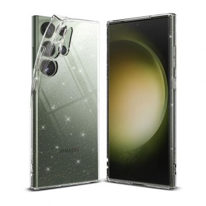 Ringke Air Glitter Case - силиконов (TPU) калъф за Samsung Galaxy S23 Ultra (прозрачен) 2