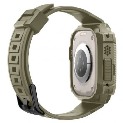 Spigen Rugged Armor Case Pro - удароустойчив TPU кейс с вградена каишка за Apple Watch Ultra 49мм (зелен) 8