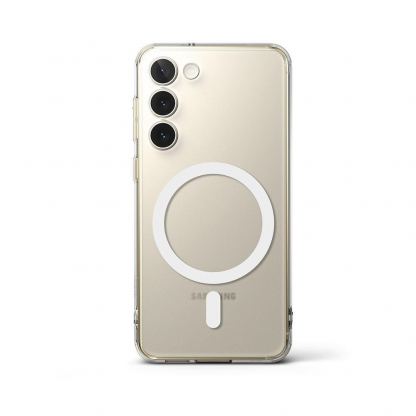 Ringke Fusion Magnetic Case - хибриден кейс с висока степен на защита с MagSafe за Samsung Galaxy S23 (прозрачен-мат)  2