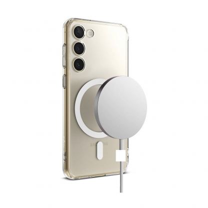 Ringke Fusion Magnetic Case - хибриден кейс с висока степен на защита с MagSafe за Samsung Galaxy S23 (прозрачен-мат)  4