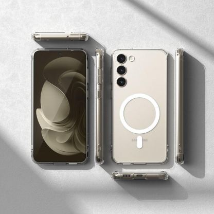 Ringke Fusion Magnetic Case - хибриден кейс с висока степен на защита с MagSafe за Samsung Galaxy S23 (прозрачен-мат)  5